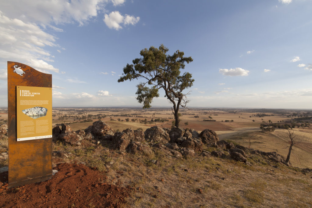 Interpretative signage provides visitors with Traditional Owner cultural stories relating to the surrounding landscape.